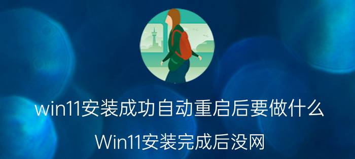 win11安装成功自动重启后要做什么 Win11安装完成后没网？